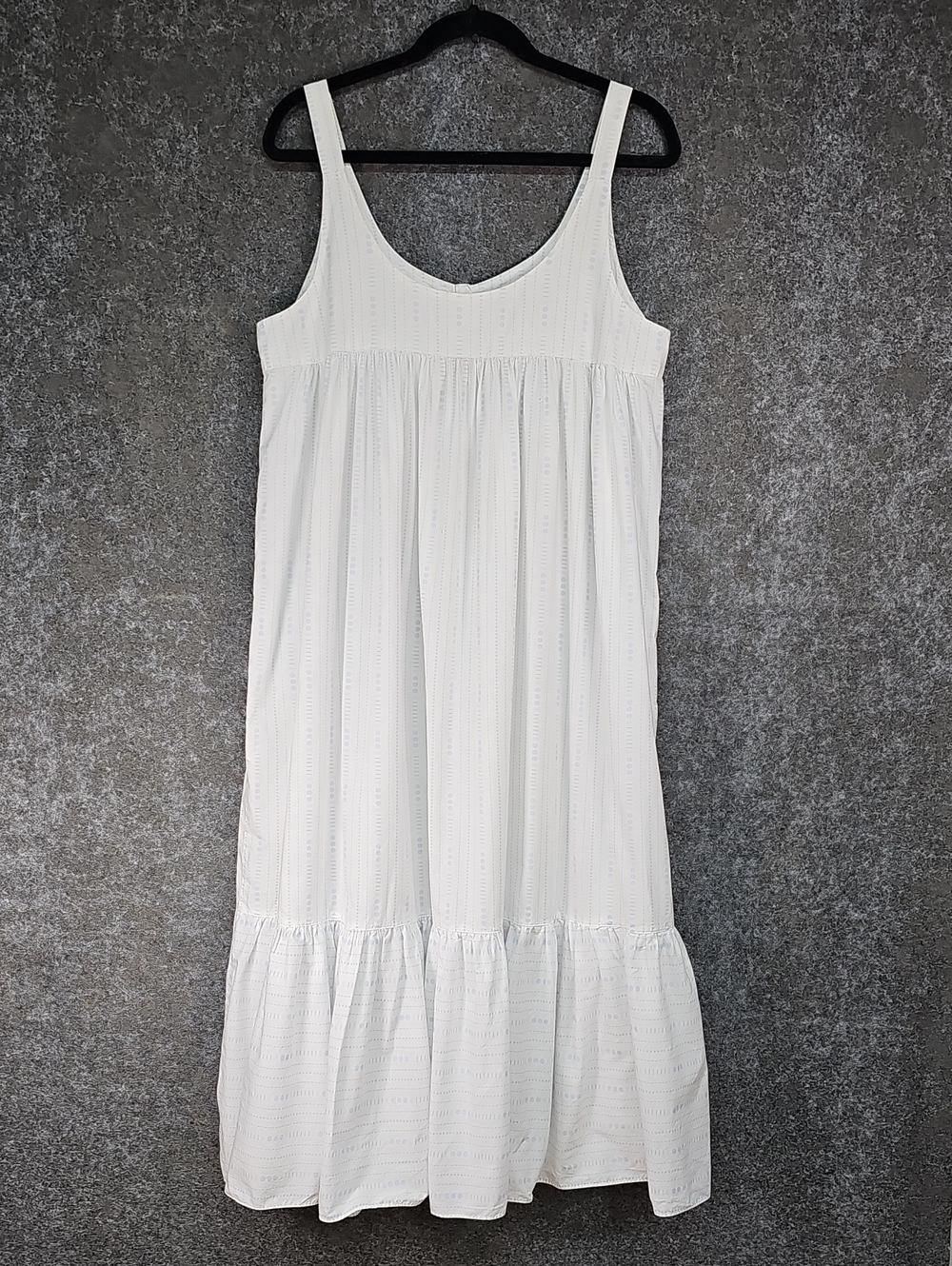 Vintage 90s Victoria Secret Prairie Gown, Cotton, White Blue, Generous SZ Large - Picture 5 of 13